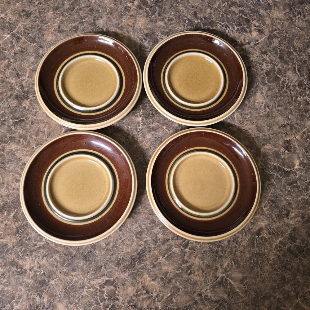 Arabia Finland Otso Set of 4 Saucers‎ 6" Ulla Procope Raija Uosikkinen Vintage